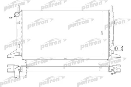 Радиатор системы охлаждения PATRON PRS3321