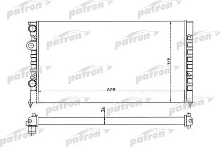 PRS3374 PATRON Радиатор системы охлаждения