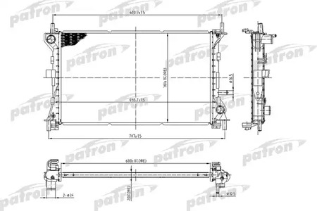 PRS3429 PATRON Радиатор системы охлаждения