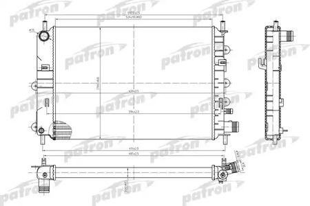PRS3434 PATRON Радиатор системы охлаждения