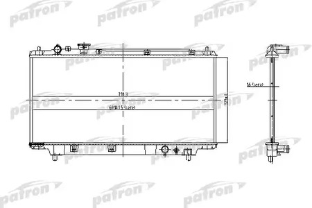 PRS3442 PATRON Радиатор системы охлаждения