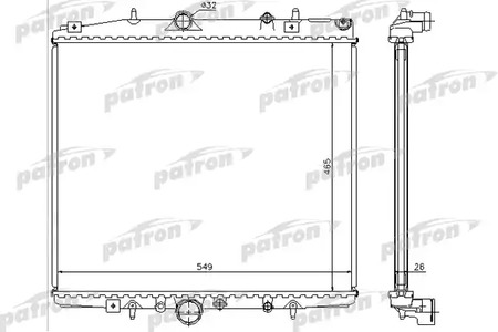 Радиатор системы охлаждения PATRON PRS3595