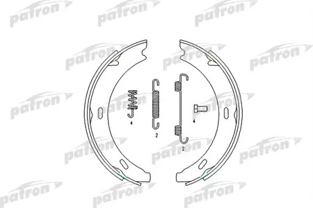 Колодки тормозные барабанные PATRON PSP196