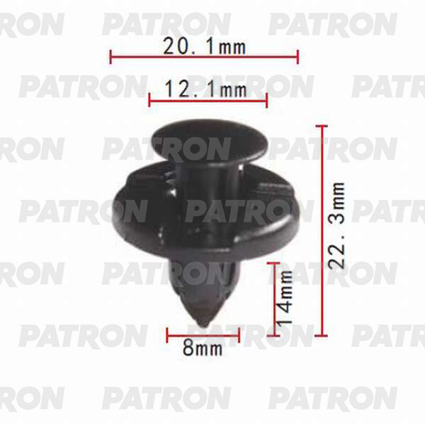 Клипса пластмассовая PATRON P37-0002