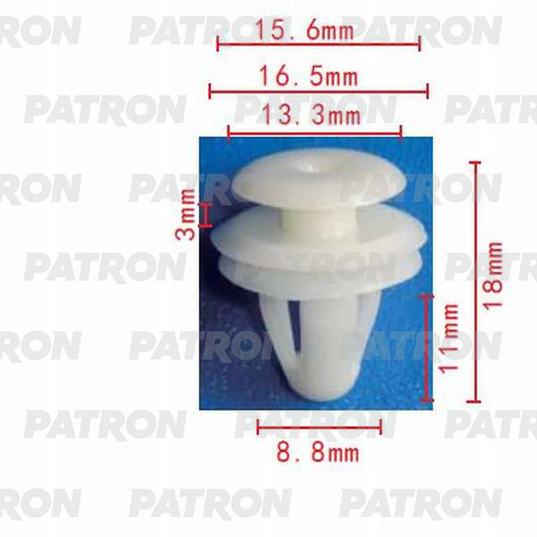 Клипса пластмассовая PATRON P37-0011