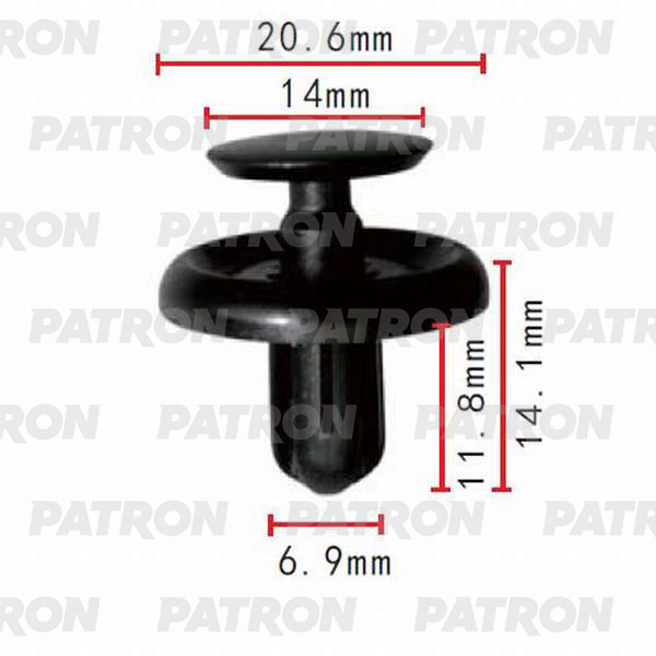 Клипса пластмассовая PATRON P37-0034