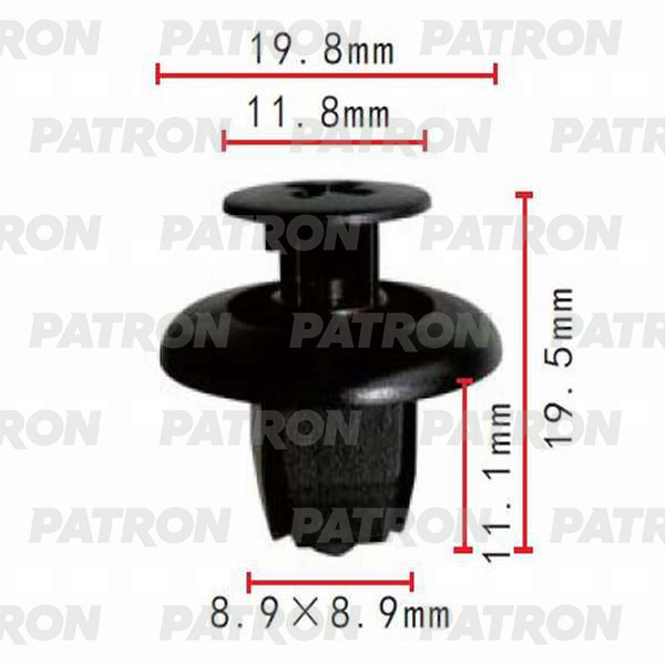 Клипса пластмассовая PATRON P37-0040