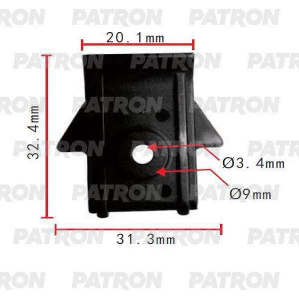 Клипса пластмассовая PATRON P37-0041