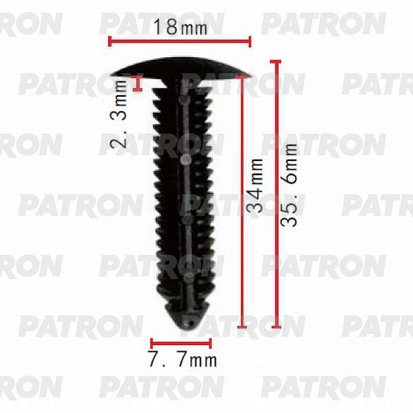 Клипса пластмассовая PATRON P37-0042