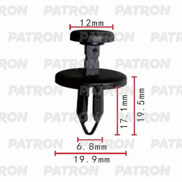 P37-0043 PATRON Клипса пластмассовая