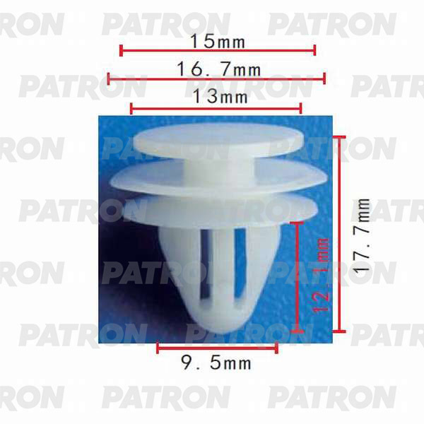 P37-0046 PATRON Клипса пластмассовая
