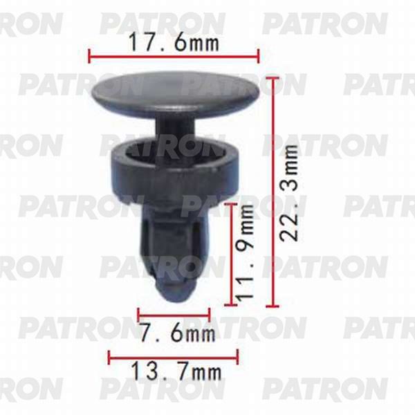 Клипса пластмассовая PATRON P37-0049