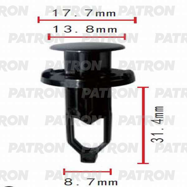 P37-0051 PATRON Клипса пластмассовая