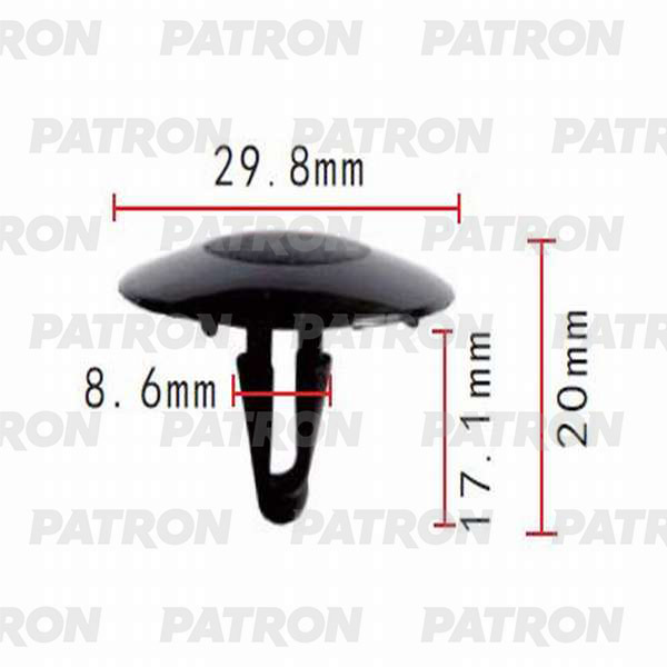 Клипса пластмассовая PATRON P37-0052