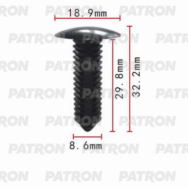 P37-0054 PATRON Клипса пластмассовая