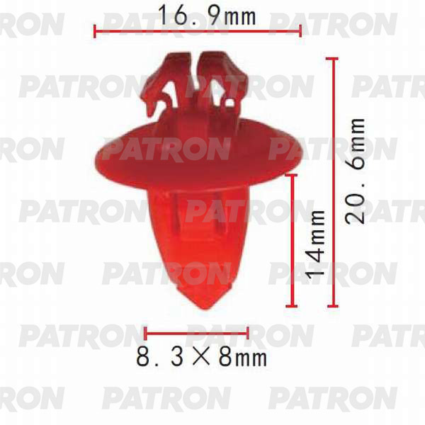 Клипса пластмассовая PATRON P37-0066