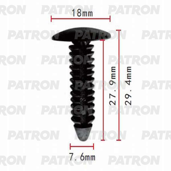 Клипса пластмассовая PATRON P37-0078