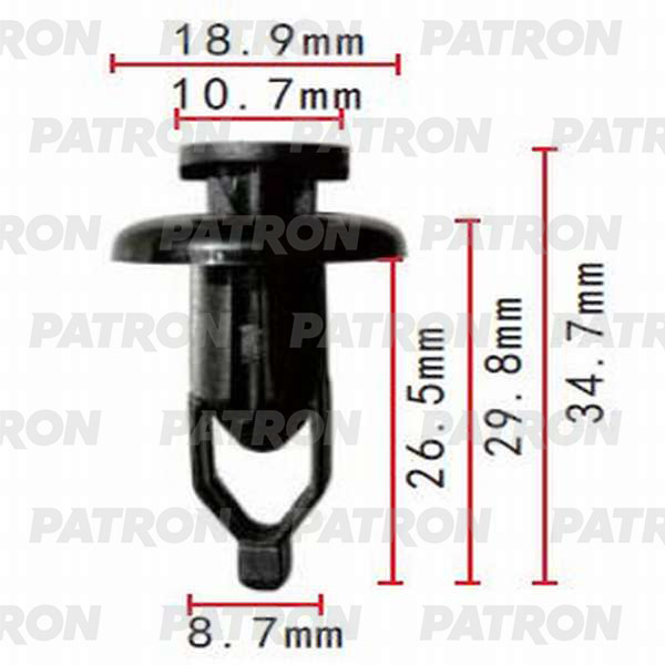 Клипса пластмассовая PATRON P37-0082