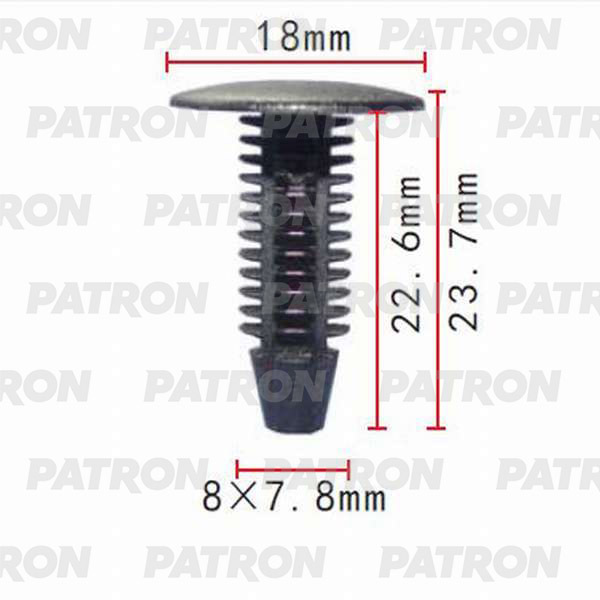 Клипса пластмассовая PATRON P37-0085