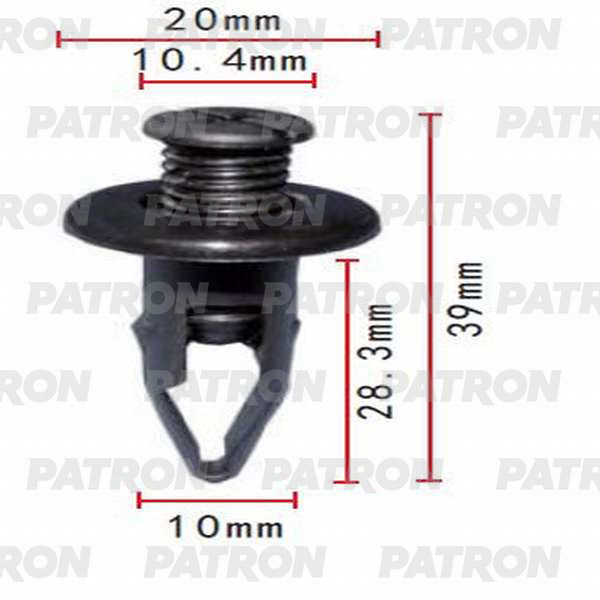 Клипса пластмассовая PATRON P37-0086