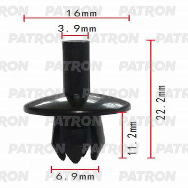 Клипса пластмассовая PATRON P37-0094