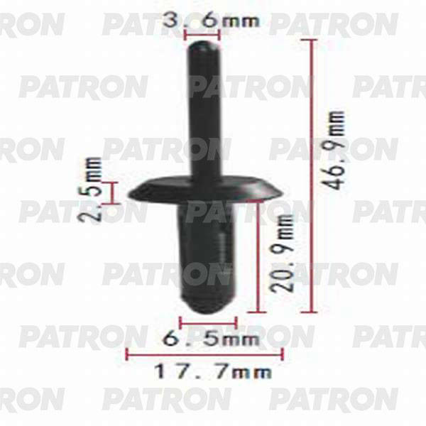 Клипса пластмассовая PATRON P37-0098