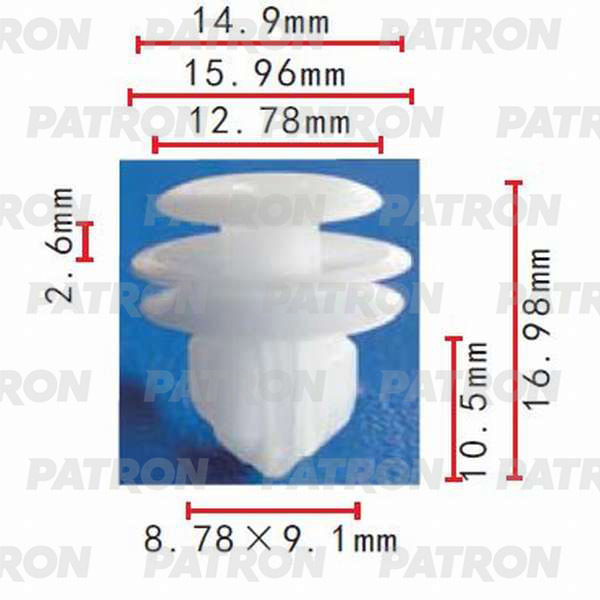 Клипса пластмассовая PATRON P37-0104