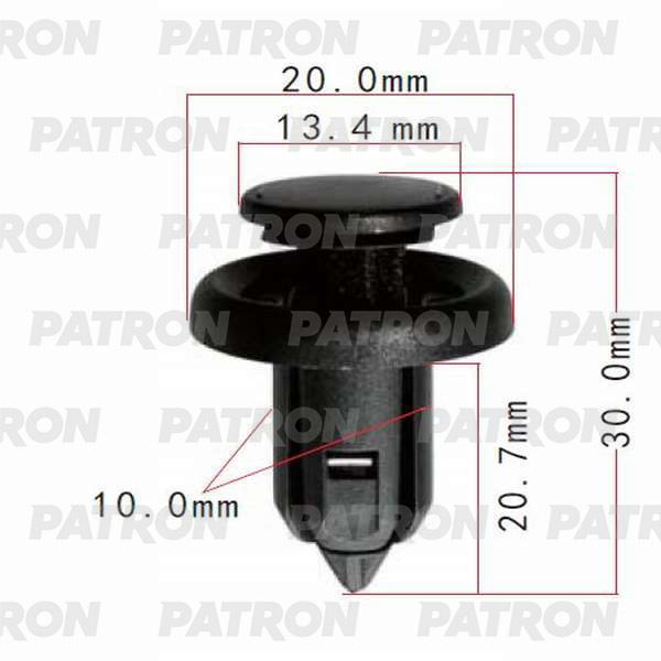 Клипса пластмассовая PATRON P37-0107