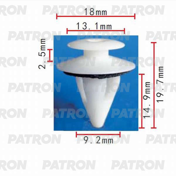 Клипса пластмассовая PATRON P37-0111