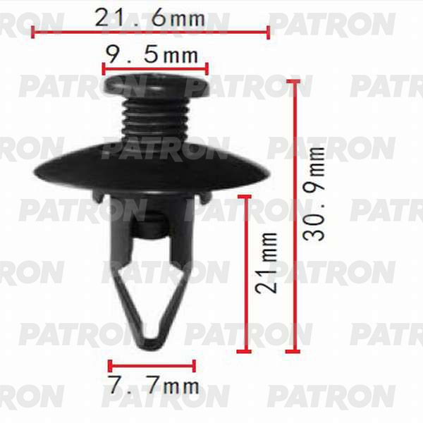 Клипса пластмассовая PATRON P37-0112