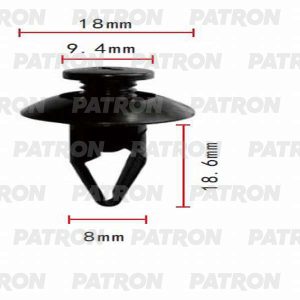 Клипса пластмассовая PATRON P37-0116