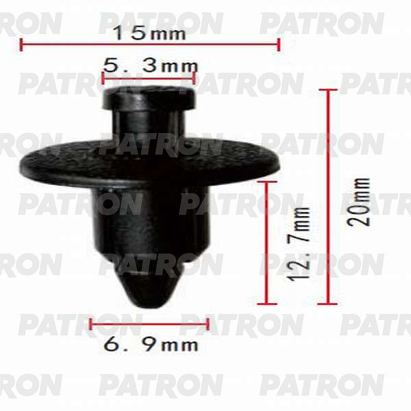 Клипса пластмассовая PATRON P37-0131