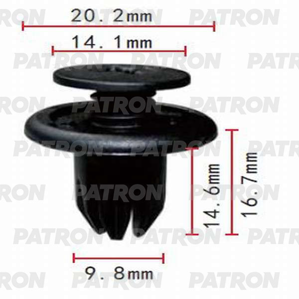 Клипса пластмассовая PATRON P37-0132