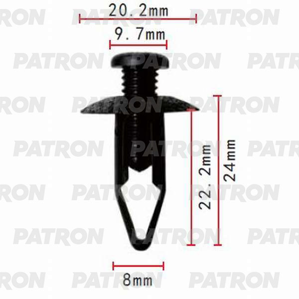 Клипса пластмассовая PATRON P37-0134