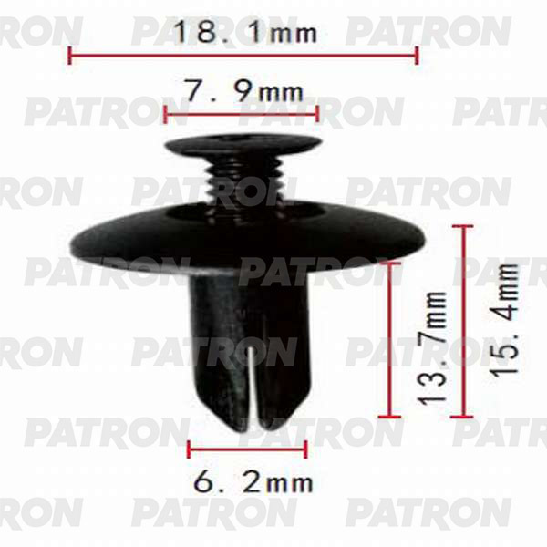 Клипса пластмассовая PATRON P37-0137