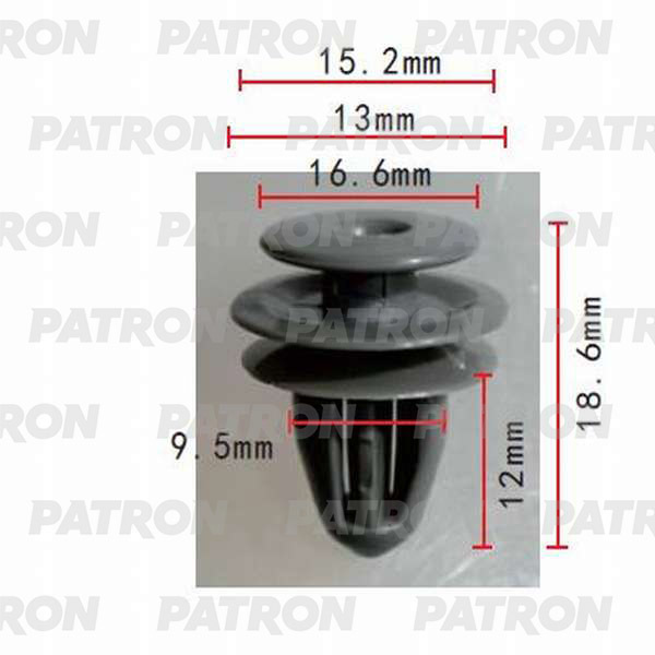 P37-0143 PATRON Клипса пластмассовая