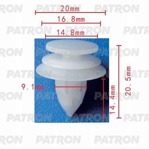 Клипса пластмассовая PATRON P37-0147