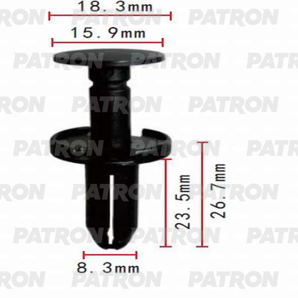 Клипса пластмассовая PATRON P37-0150