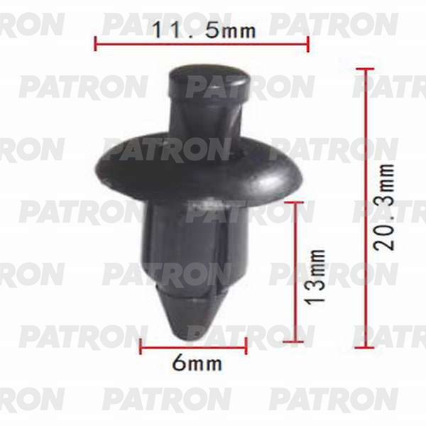 Клипса пластмассовая PATRON P37-0158