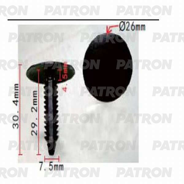 Клипса пластмассовая PATRON P37-0169