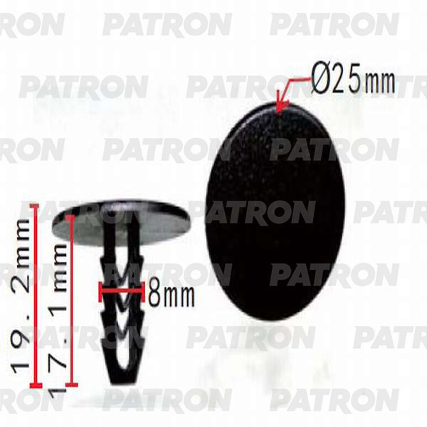 Клипса пластмассовая PATRON P37-0173