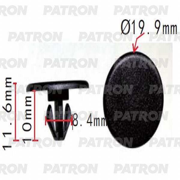 Клипса пластмассовая PATRON P37-0179