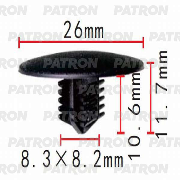 Клипса пластмассовая PATRON P37-0181