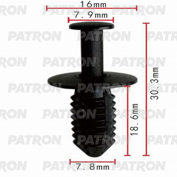 Клипса пластмассовая PATRON P37-0198A