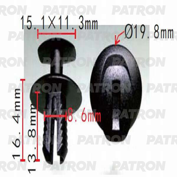 Клипса пластмассовая PATRON P37-0199