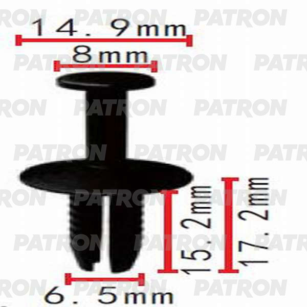 P37-0205A PATRON Клипса пластмассовая