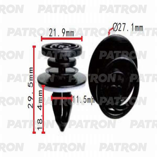 P37-0256 PATRON Клипса пластмассовая