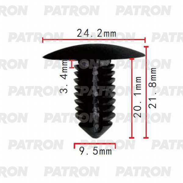 P37-0375 PATRON Клипса пластмассовая