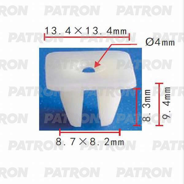 P37-0399 PATRON Клипса пластмассовая