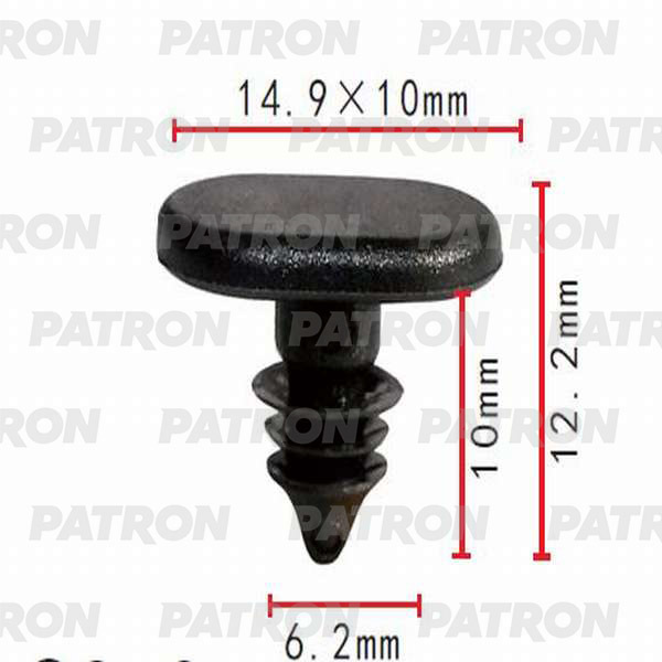 P37-0417 PATRON Клипса пластмассовая